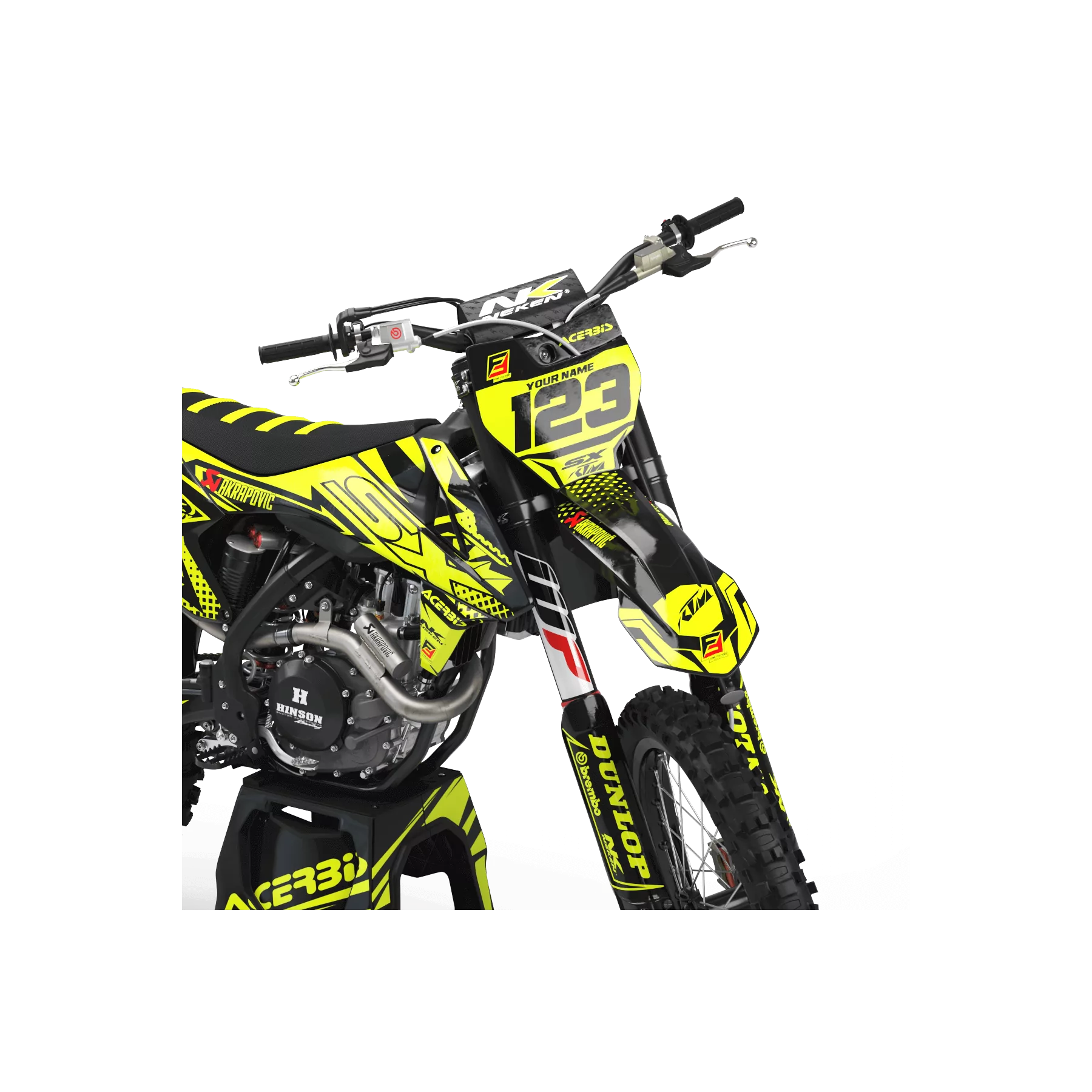 Moto stickerset Stickerset MOTOCROSS FLUO PERSO KTM NK FMR