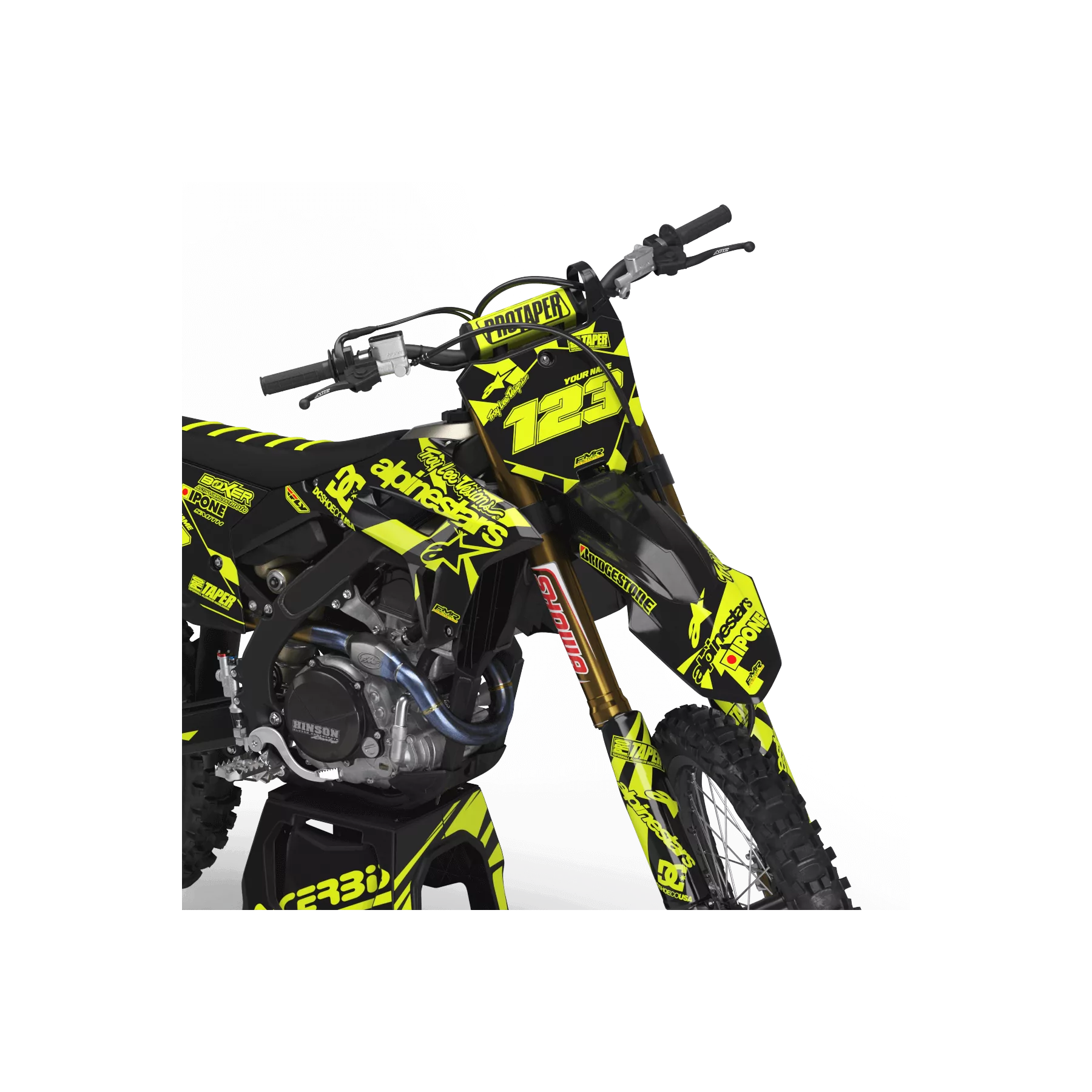 Moto graphics graphics Motocross FLUO PERSO ALPINESTARS
