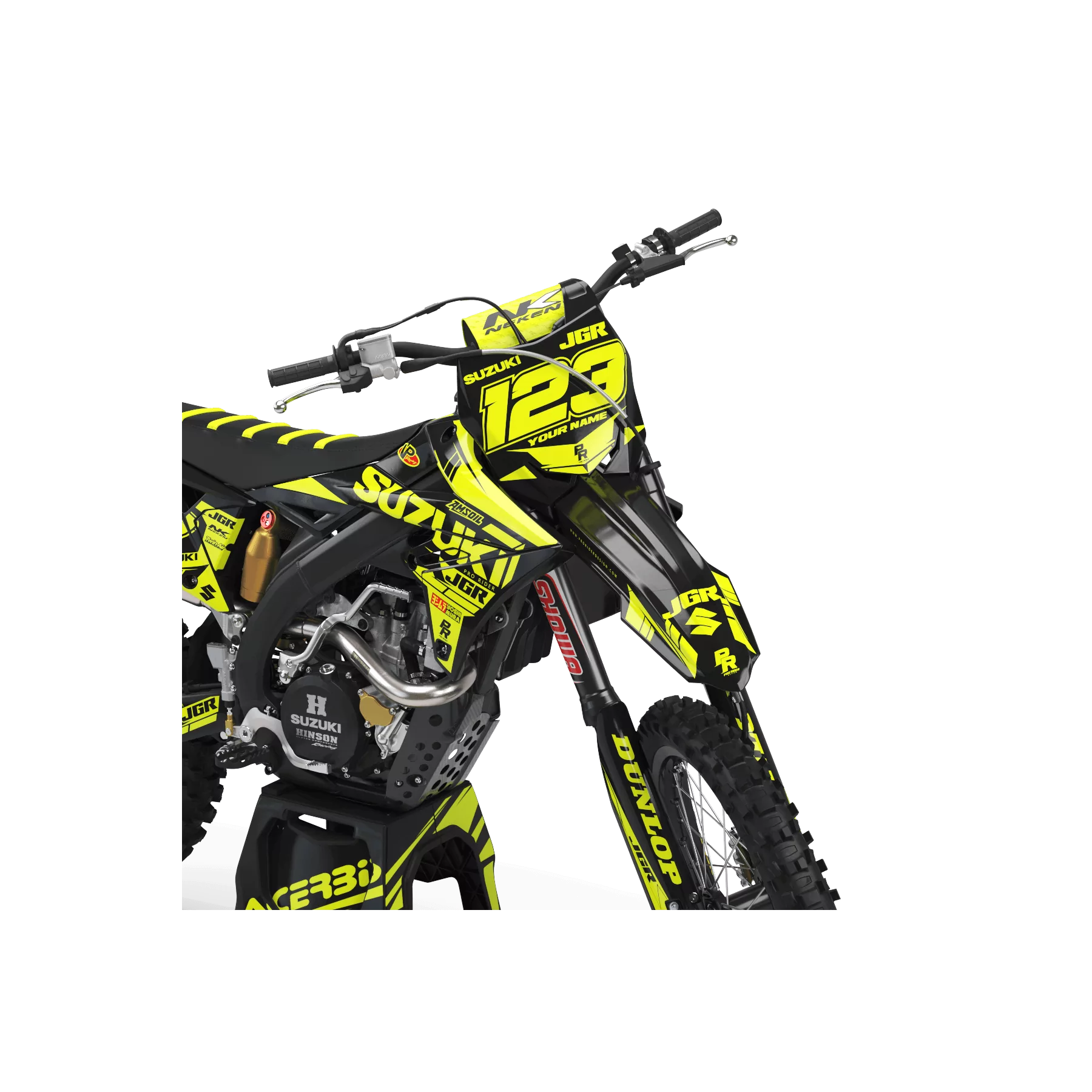 Motorrad Dekor Motocross Dekor FLUO PERSO SUZUKI JGR