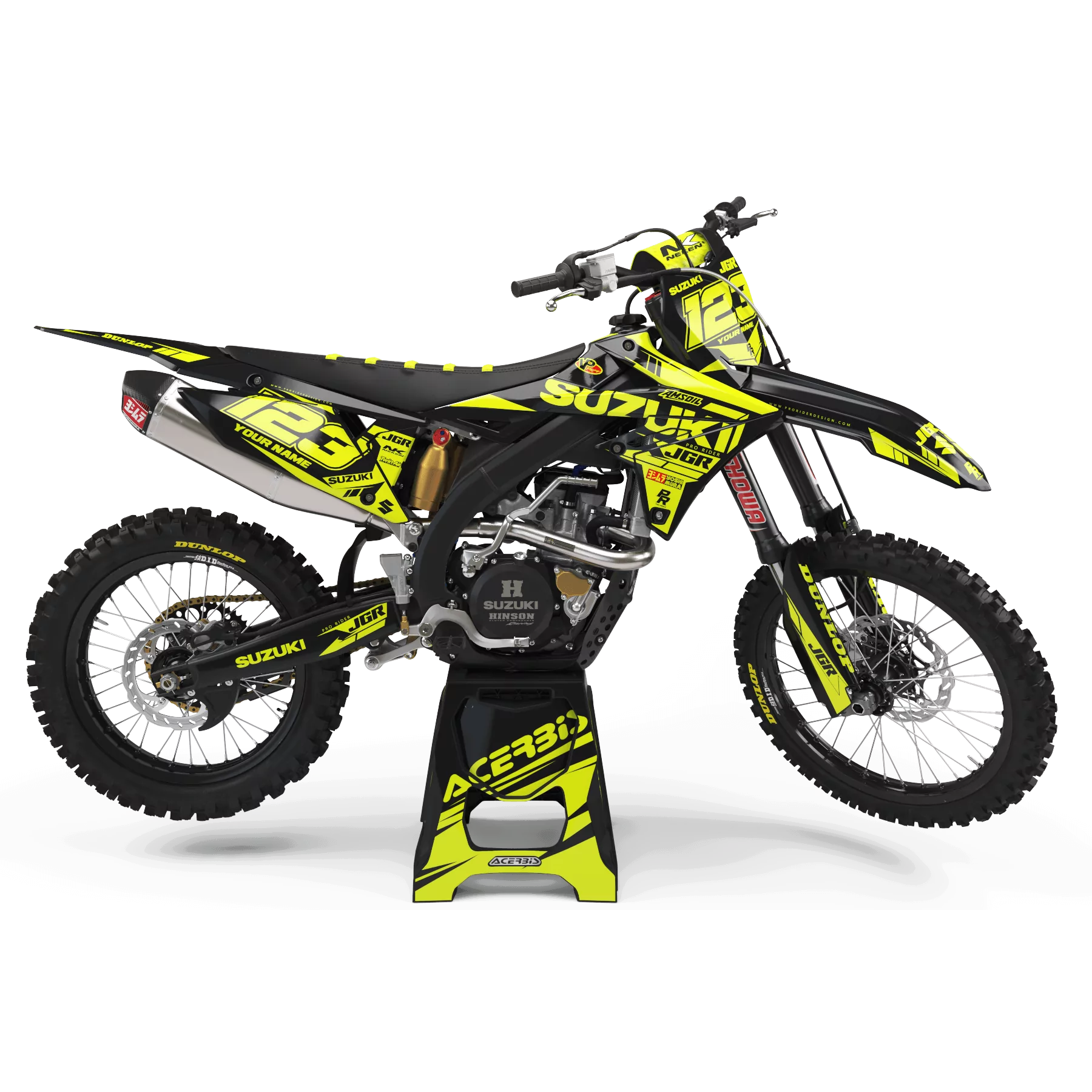 Motorrad Dekor Dekor Motocross FLUO PERSO SUZUKI JGR