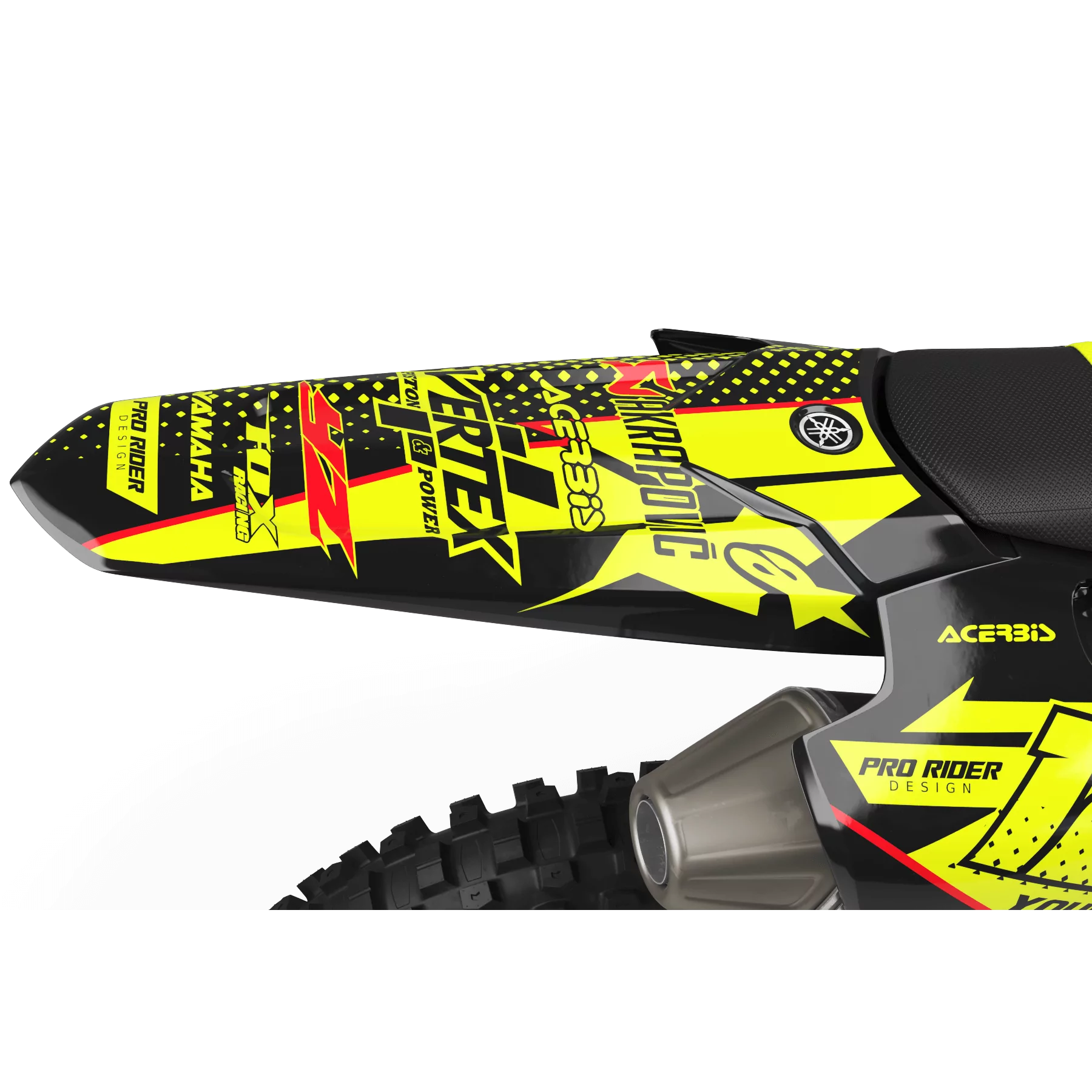 Kit adhesivos moto Kit adhesivos Motocross FLUO PERSO YAMAHA VERTEX