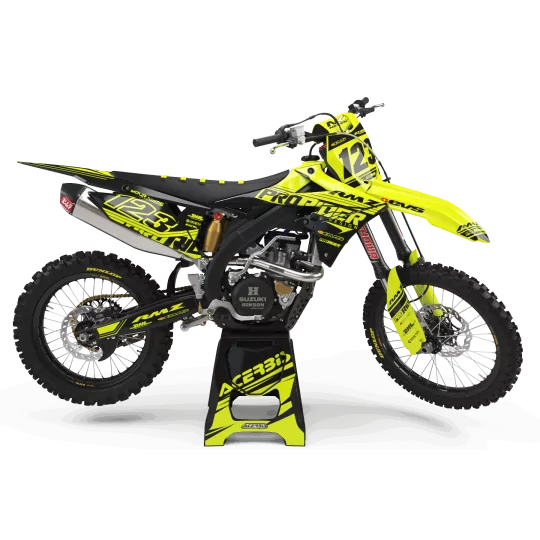 Motocross graphics kit graphics Motocross FLUO PERSO PRORIDER SUZUKI
