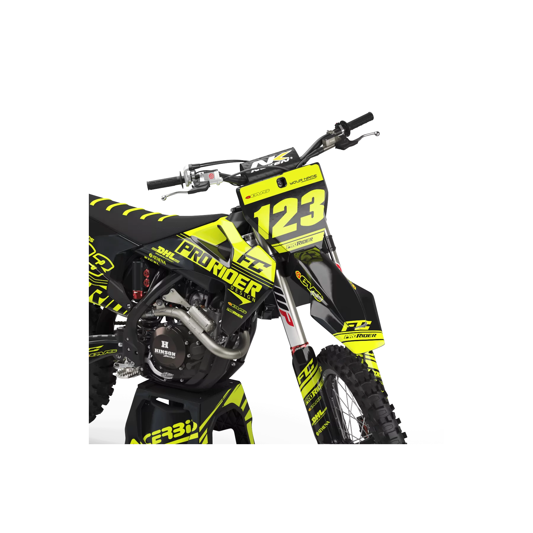 Moto stickerset Stickerset Motocross FLUO PERSO PRORIDER HUSQVARNA