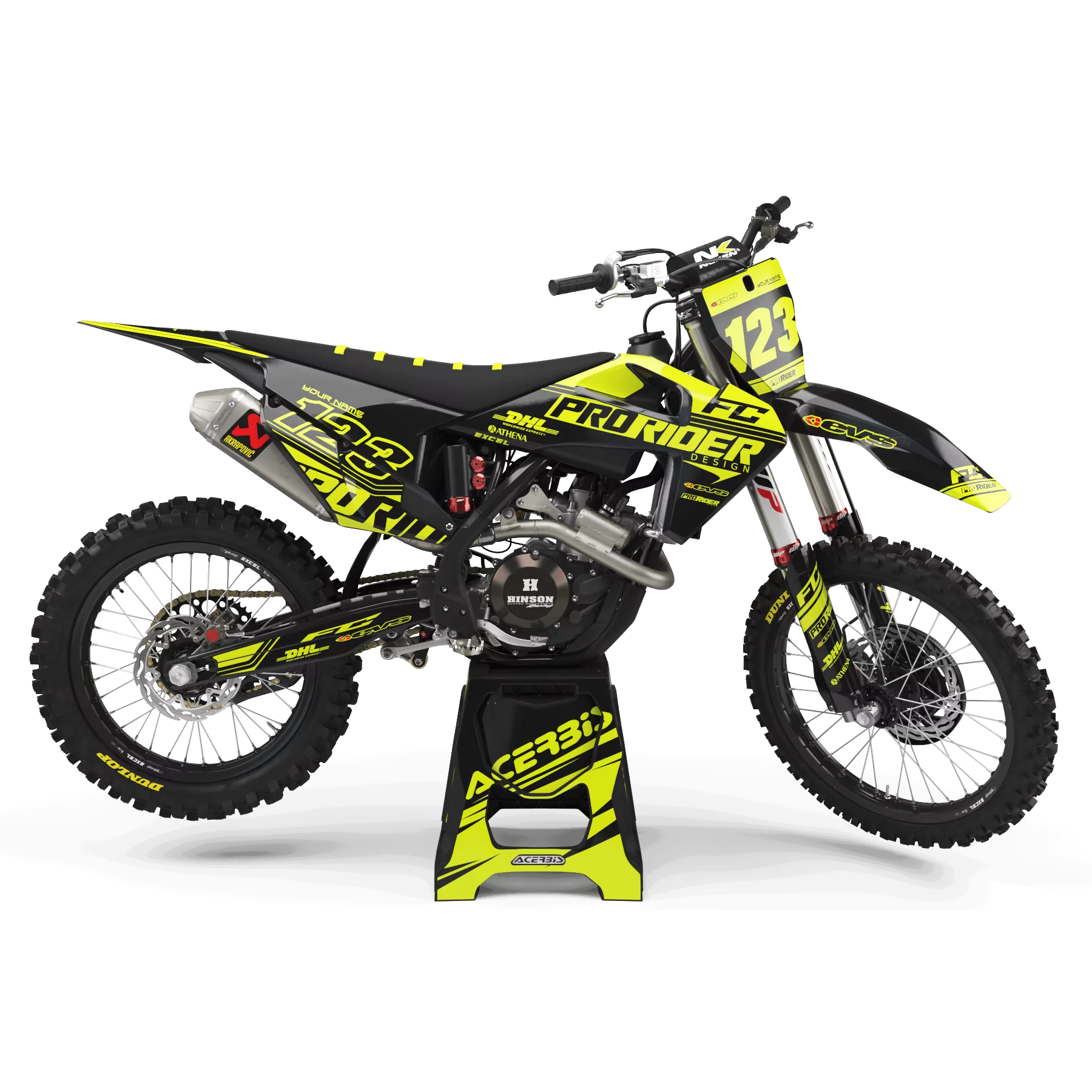 Moto stickerset Stickerset Motocross FLUO PERSO PRORIDER HUSQVARNA