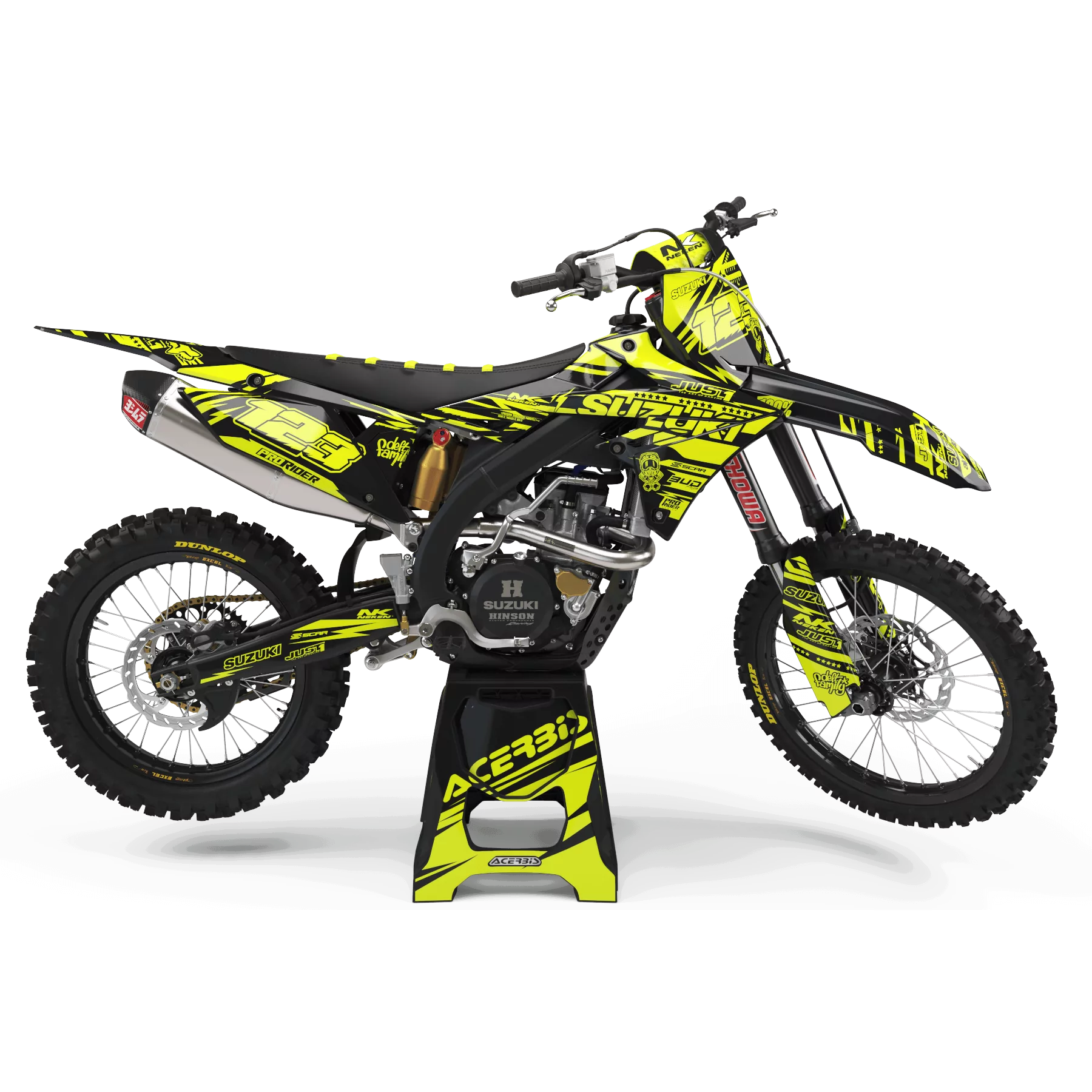 Motorrad Dekor Dekor Motocross FLUO PERSO SUZUKI JUST1