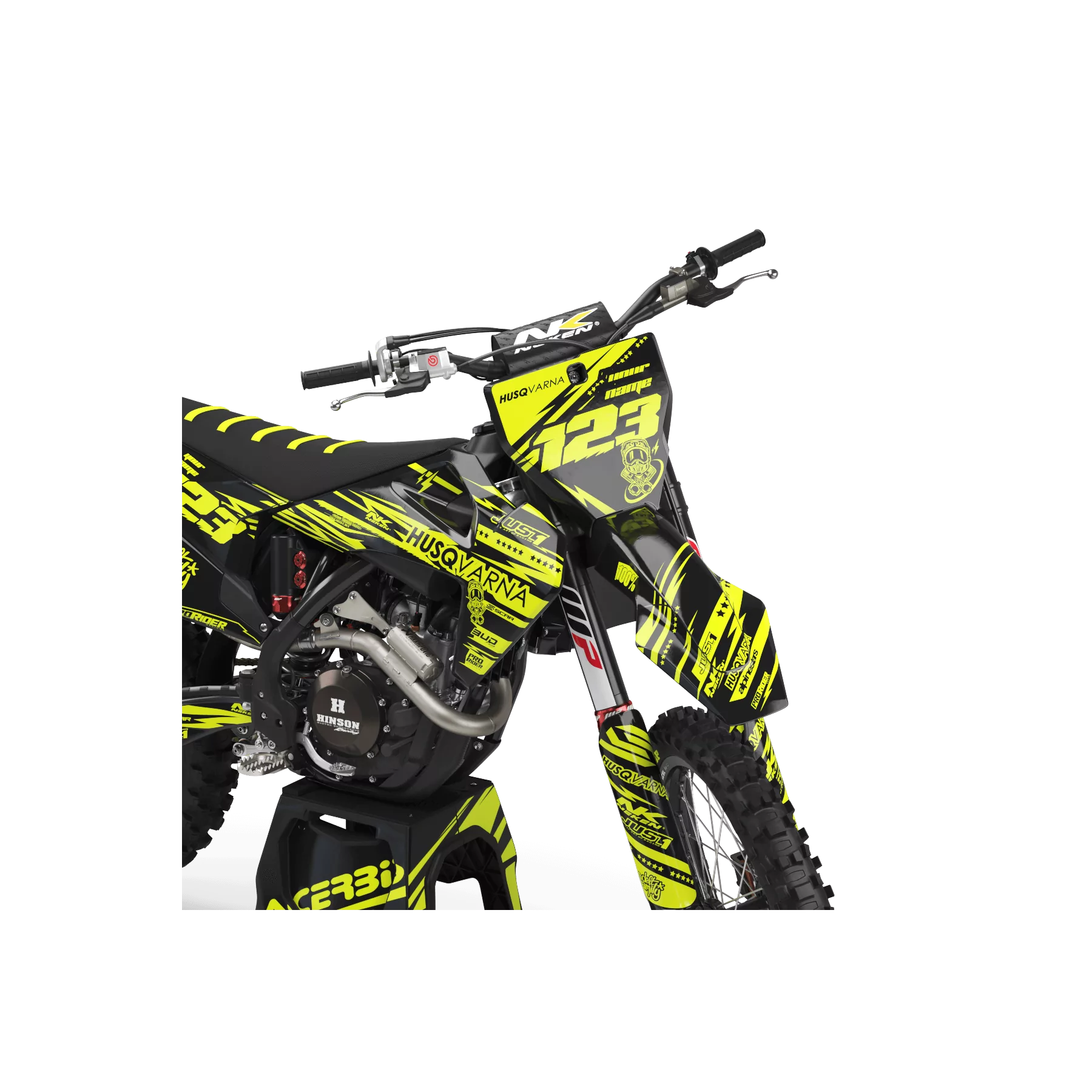 Grafiche moto grafiche Motocross FLUO PERSO HUSQVARNA JUST1