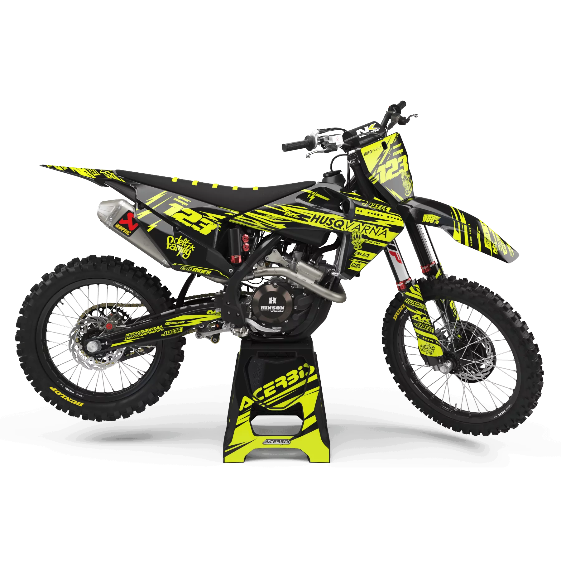 Kit adesivos moto Kit adesivos Motocross FLUO PERSO HUSQVARNA JUST1