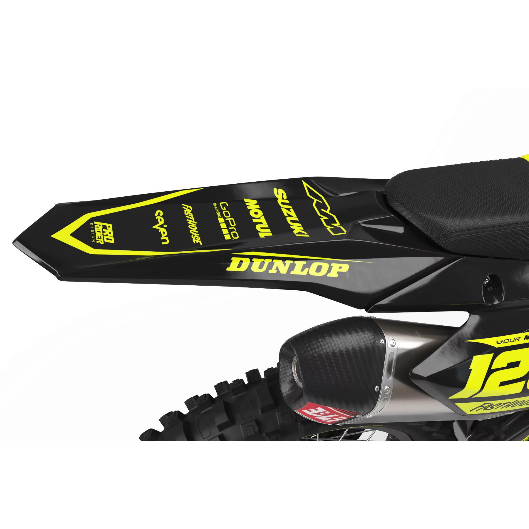 Kit adesivos moto Kit adesivos Motocross FLUO PERSO SUZUKI MOTUL