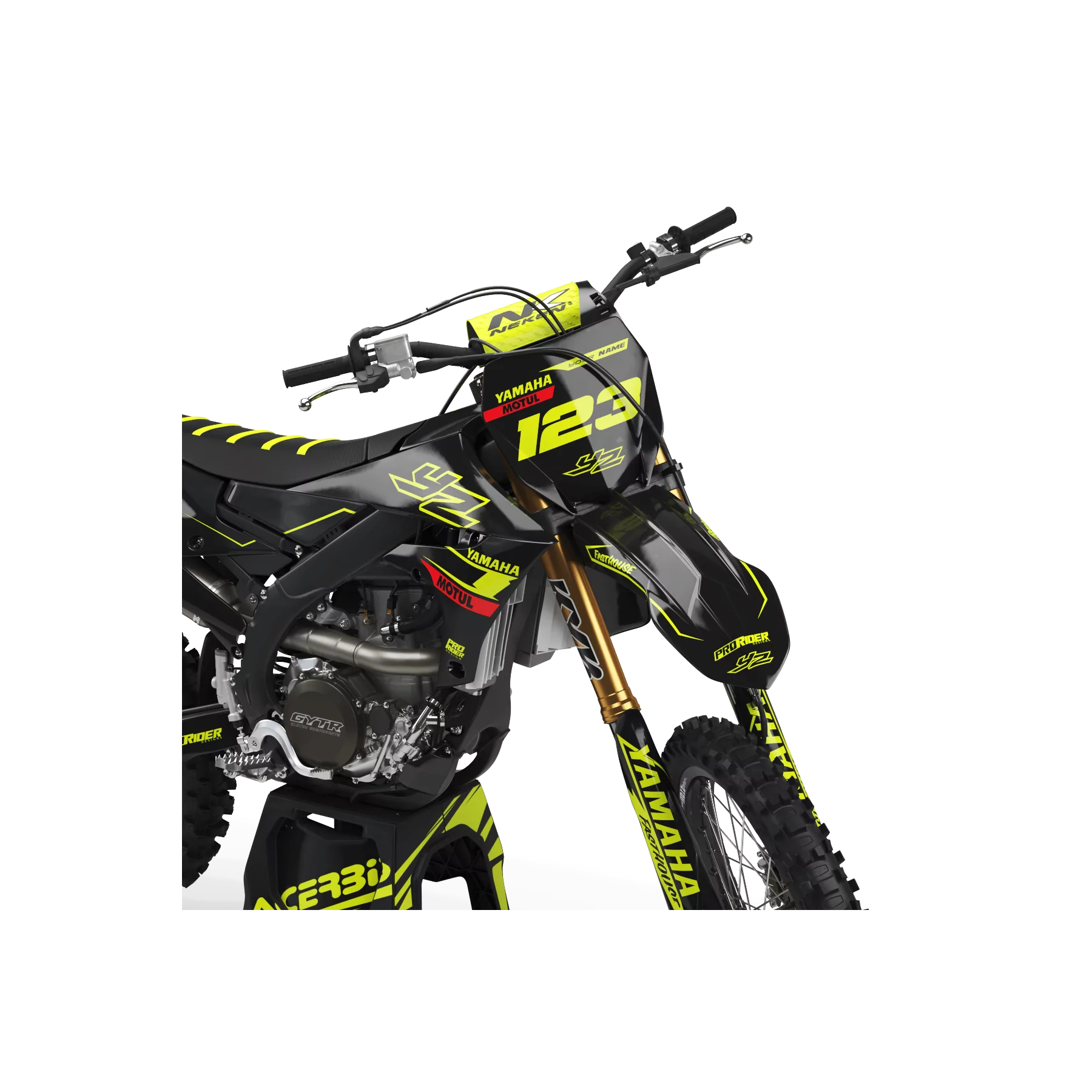 Kit adesivos moto Kit adesivos Motocross FLUO PERSO YAMAHA MOTUL