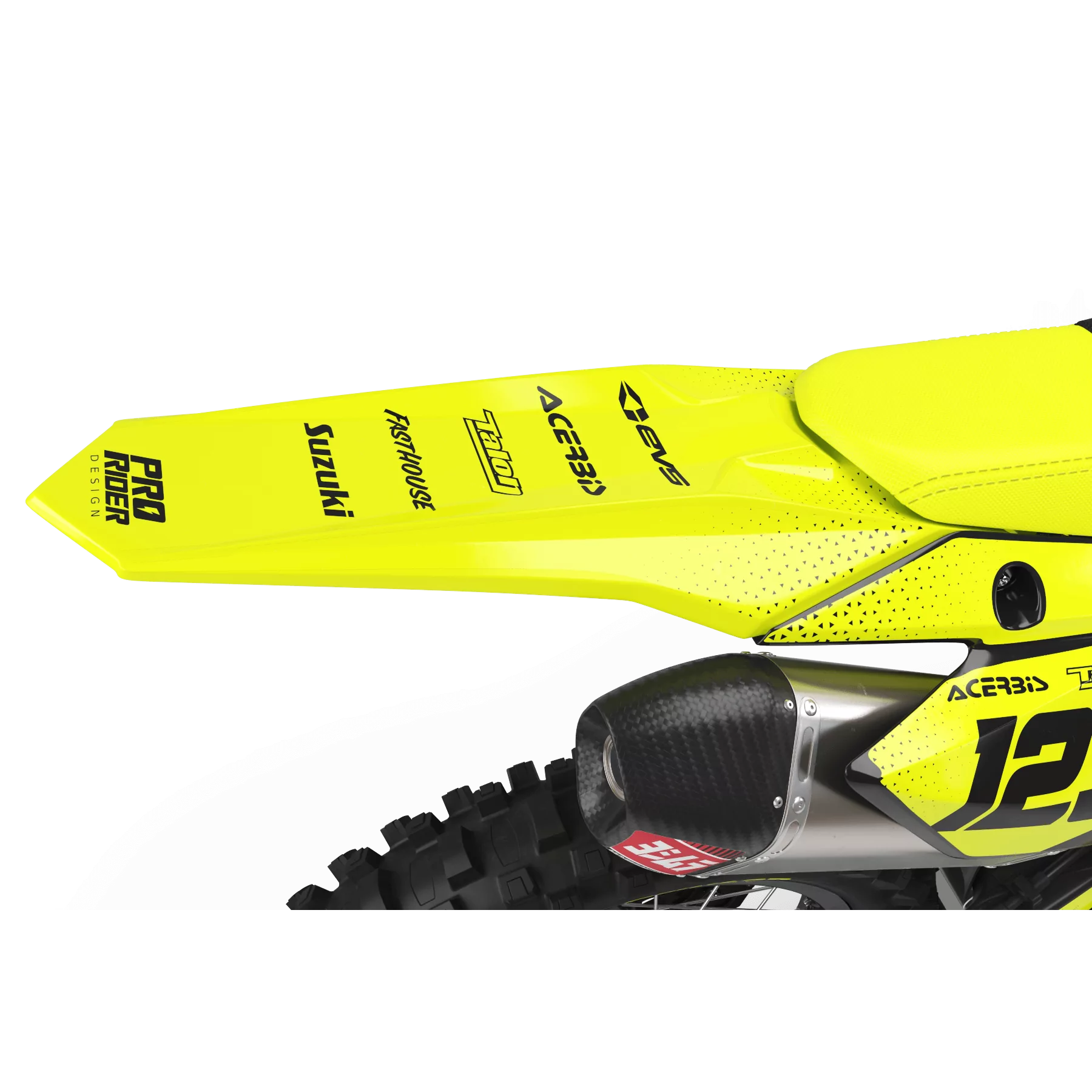 Stickerset moto Stickerset Motocross FLUO PERSO SUZUKI EVS