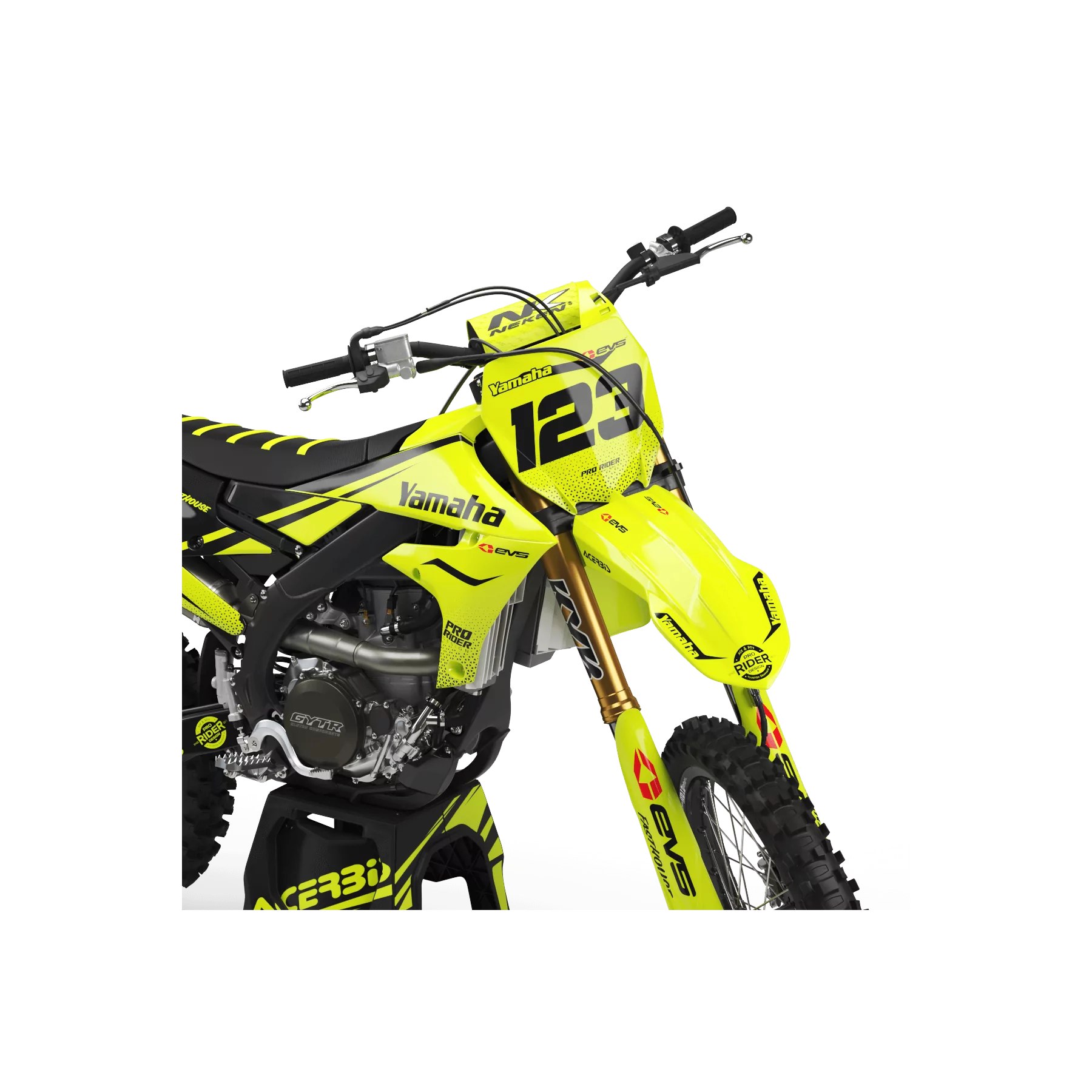 Moto graphics graphics Motocross FLUO PERSO YAMAHA EVS