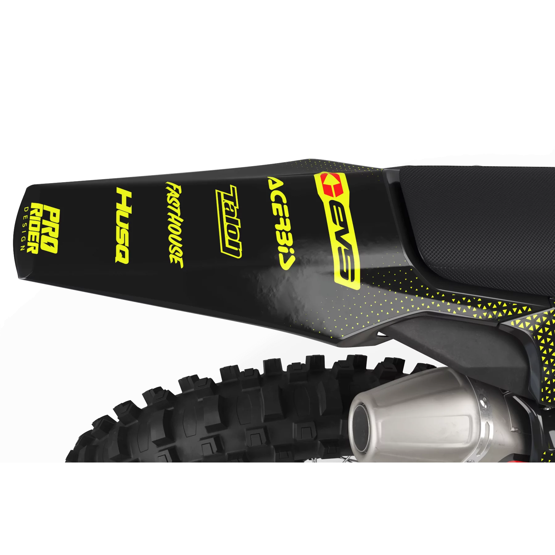 Moto stickerset Stickerset Motocross FLUO PERSO HUSQ EVS
