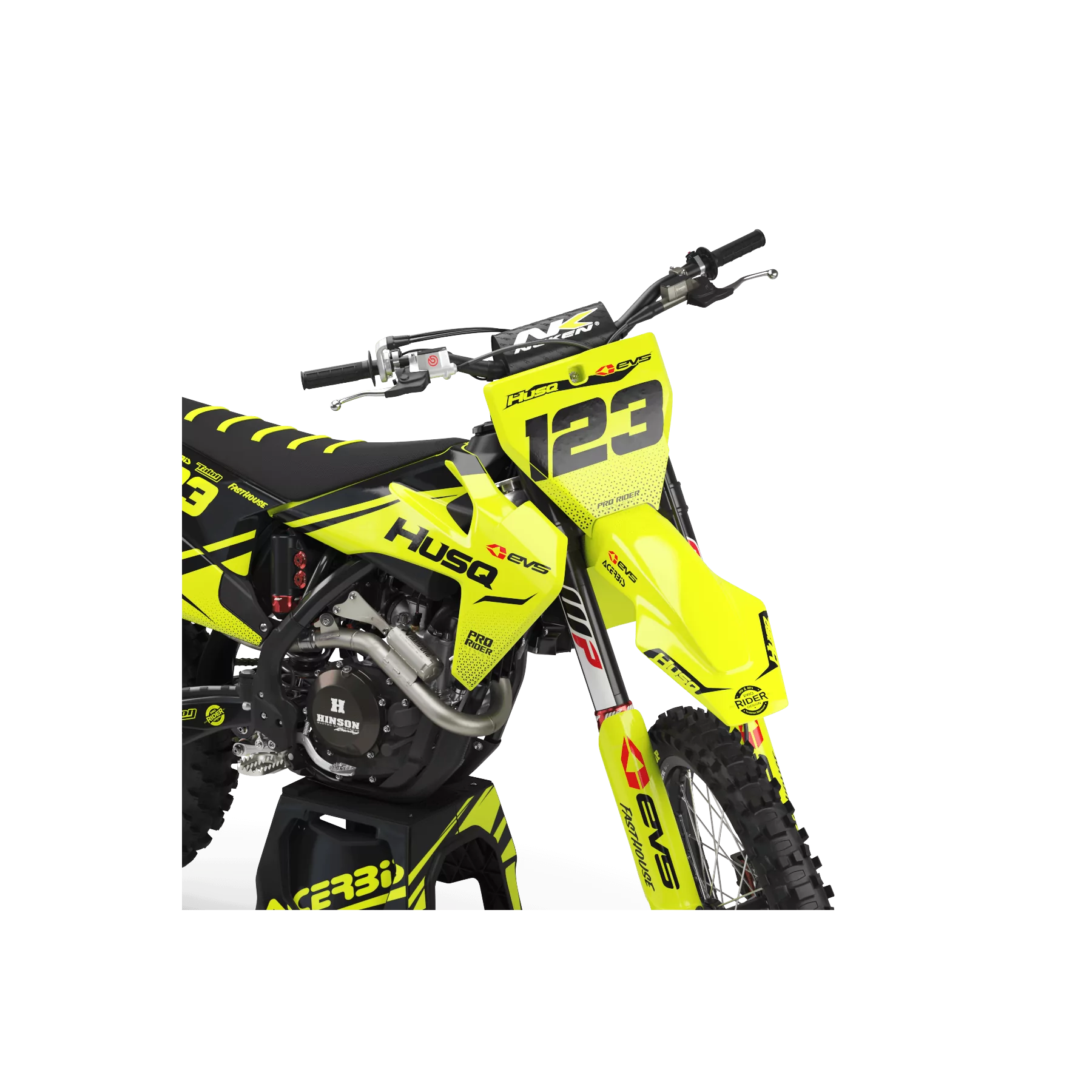 Kit adesivos moto Kit adesivos Motocross FLUO PERSO HUSQ EVS