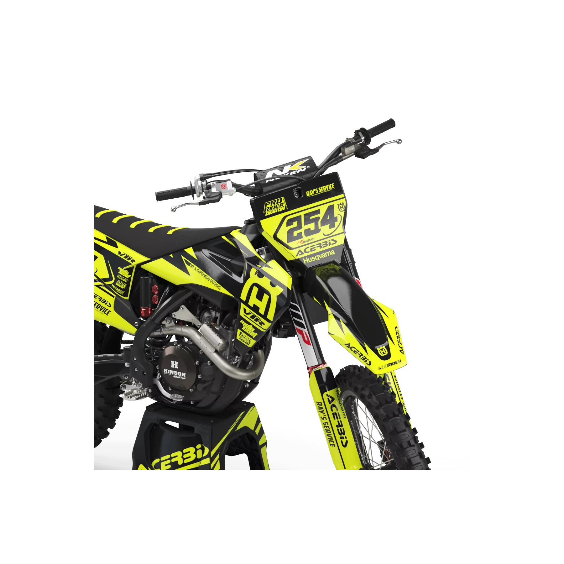 Kit adhesivos moto Kit adhesivos Motocross FLUO PERSO HUSQVARNA H KING