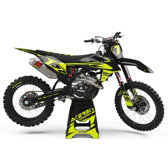 Stickerset moto Stickerset Motocross FLUO PERSO KTM SHOCK DOCTOR