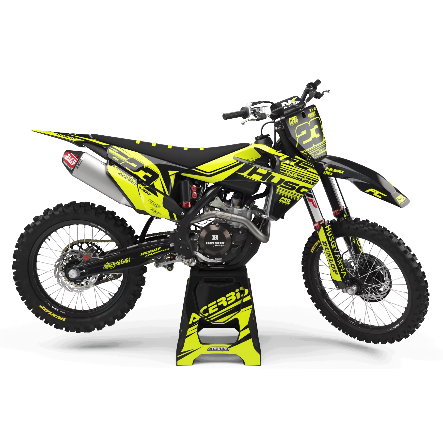 Stickerset moto Stickerset Motocross FLUO PERSO HUSQVARNA CIRCUIT