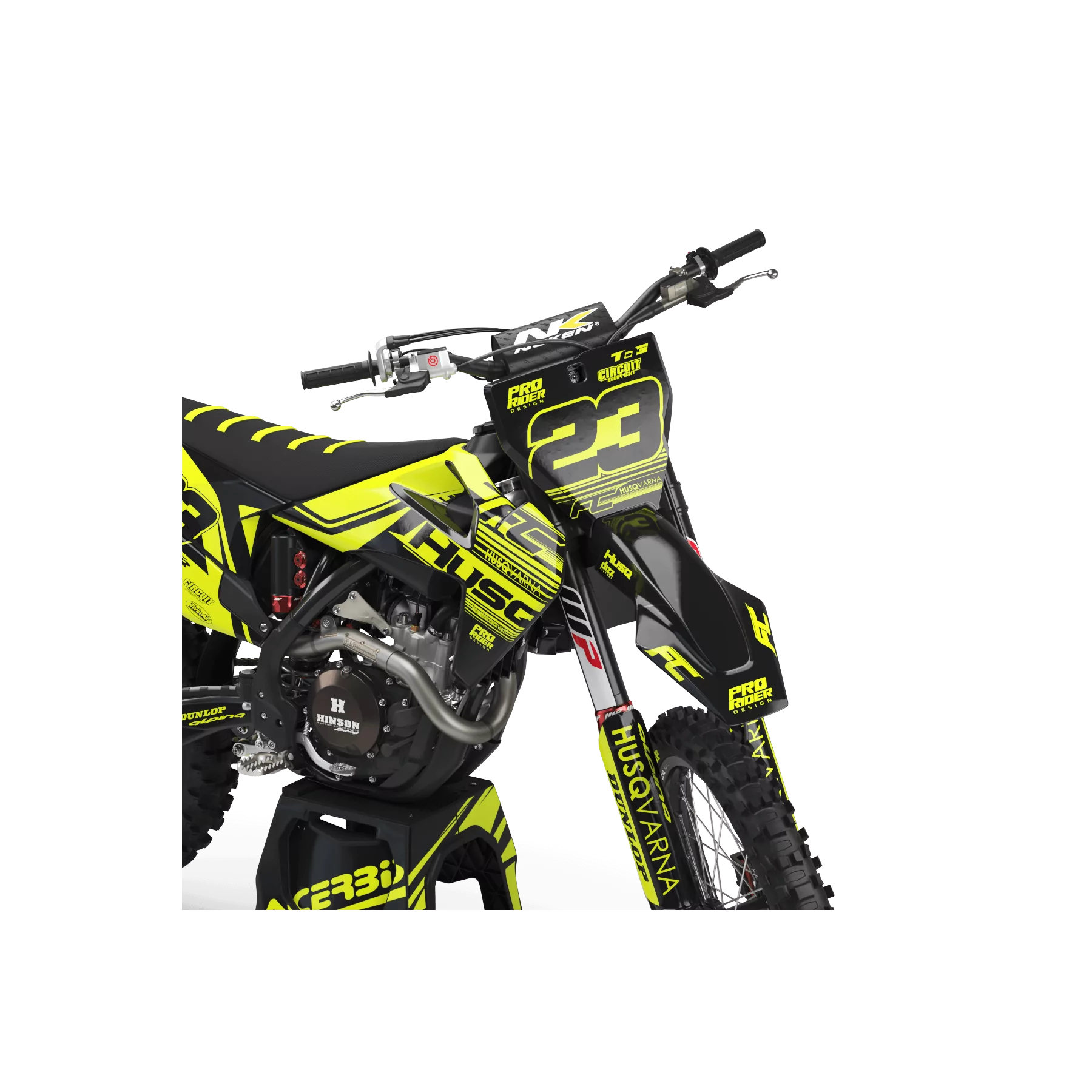 Stickerset moto Stickerset Motocross FLUO PERSO HUSQVARNA CIRCUIT
