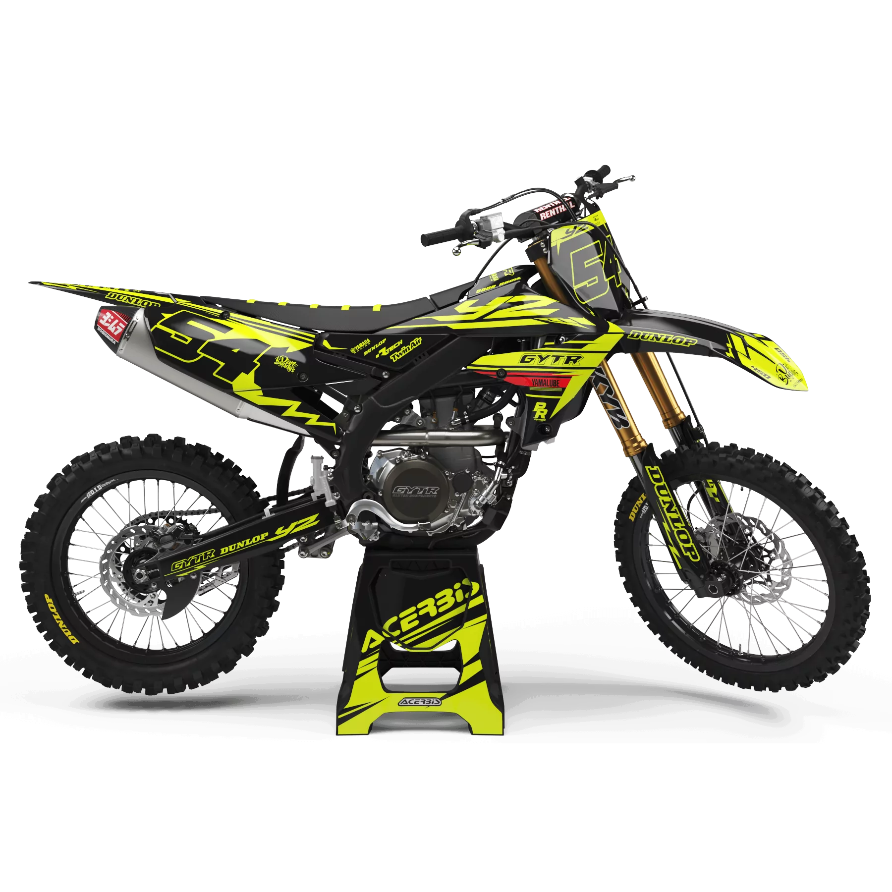 Kit déco moto Kit déco FLUO PERSO YAMAHA DIRT BUDDYS