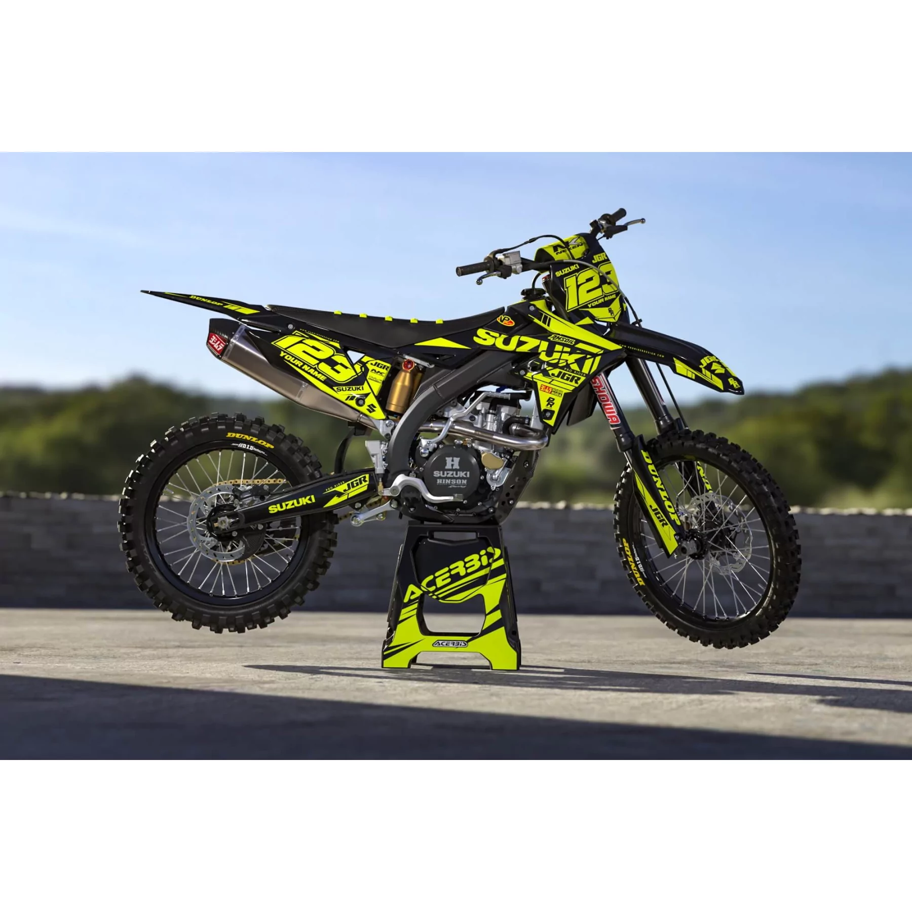 Dekor Motorrad Dekor Motocross FLUO PERSO SUZUKI JGR