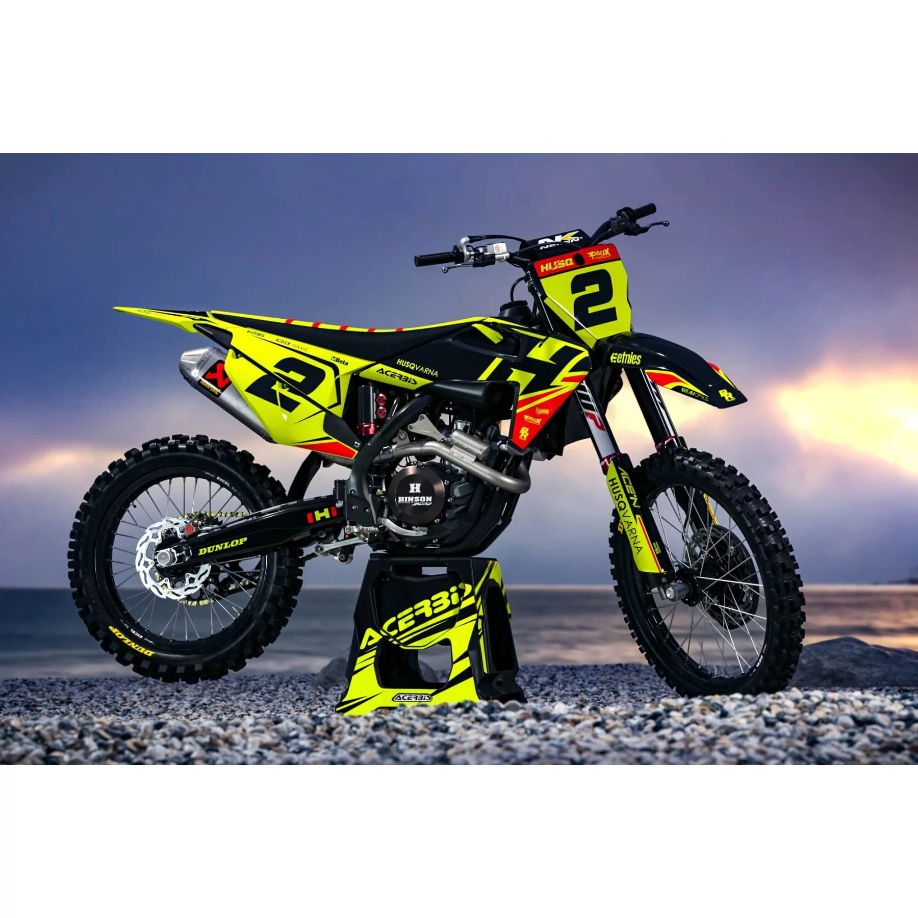 Kit adesivos moto Kit adesivos Motocross FLUO PERSONALIZADO HUSQVARNA H PRO-X