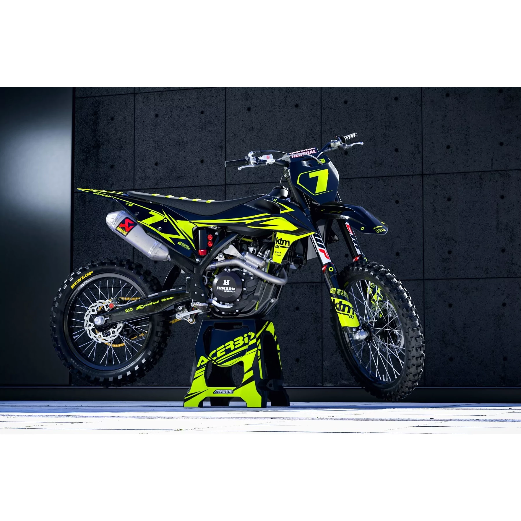 Kit adhesivos moto Kit adhesivos Motocross FLUO PERSO KTM SHOCK DOCTOR