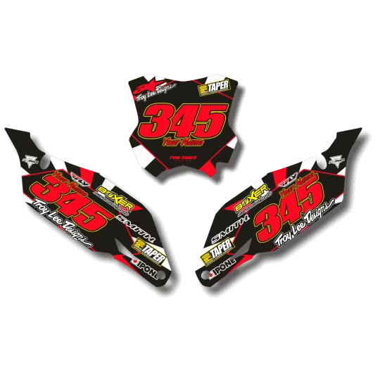 STICKERSET motor Stickerset NUMMERBORDACHTERGRONDEN HONDA TEMILL