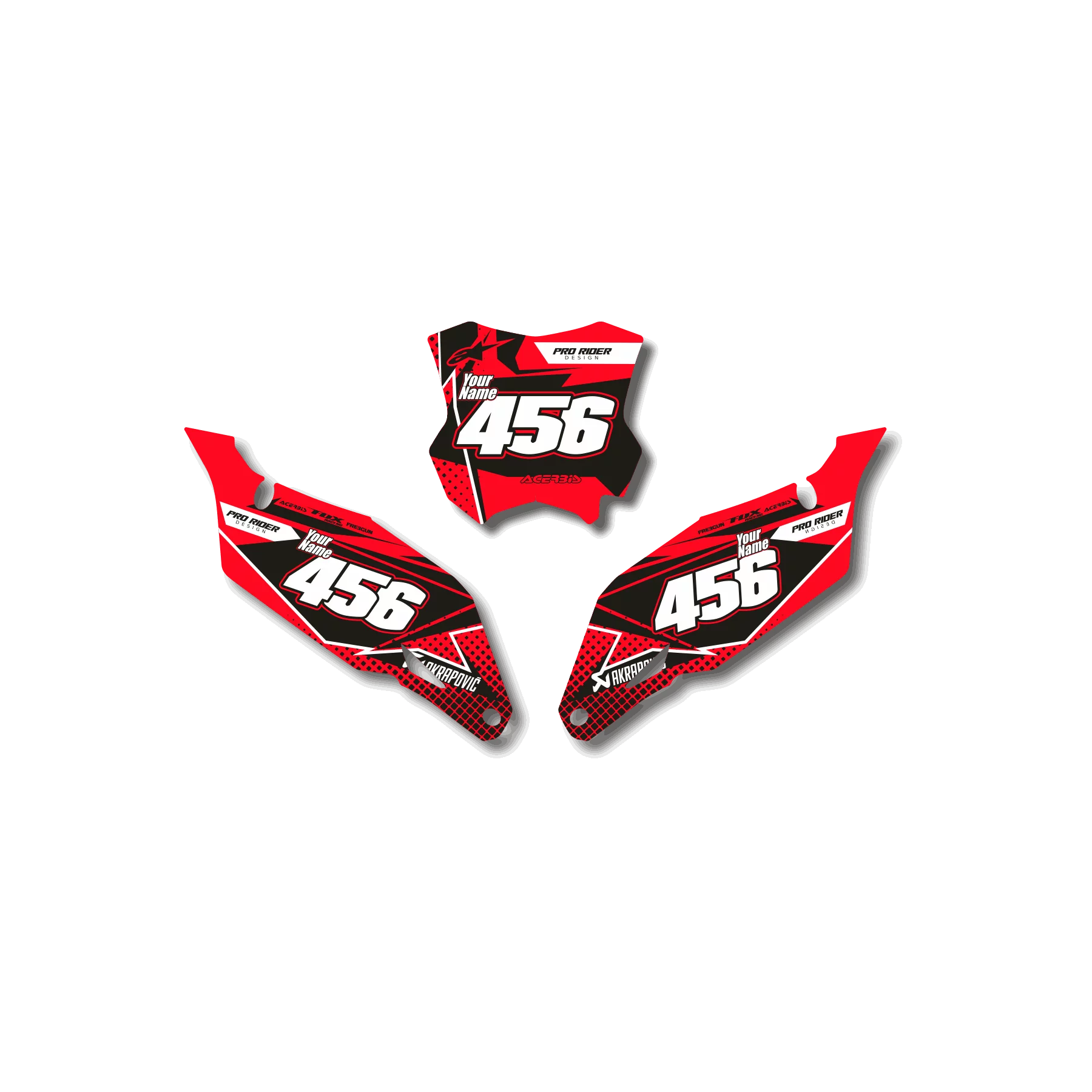 Kit adesivos moto KIT ADESIVOS FUNDOS DE PLACAS HONDA COTTAR