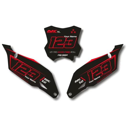 STICKERSET motor Stickerset NUMMERBORDACHTERGRONDEN HONDA PAKKARD