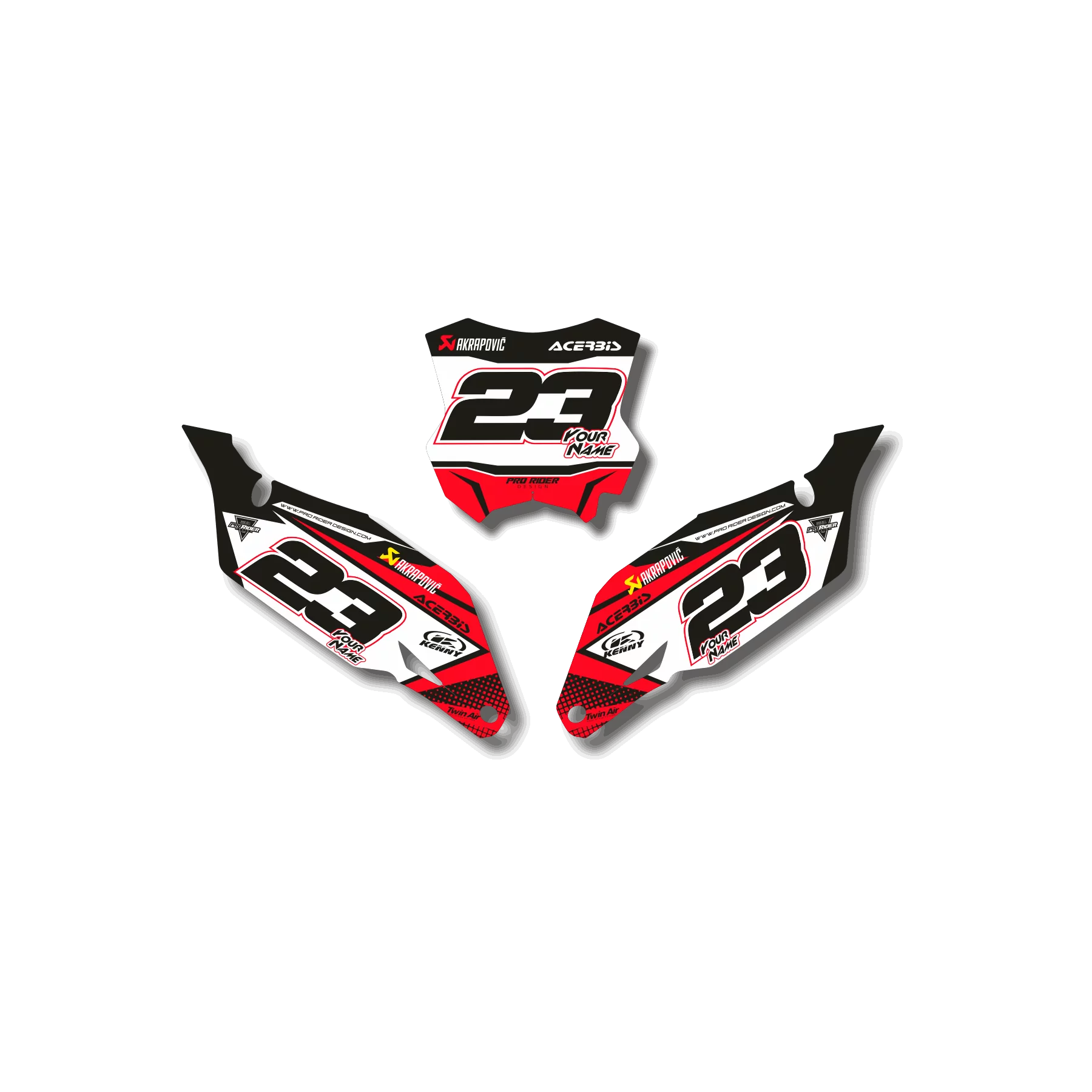 GRAFICHE moto Grafiche FONDI TARGA HONDA DOGGI