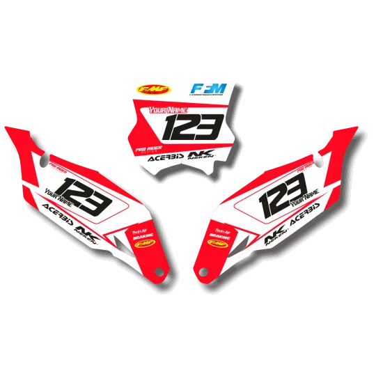 STICKERSET motor Stickerset NUMMERBORDACHTERGRONDEN HONDA RATTLEZ