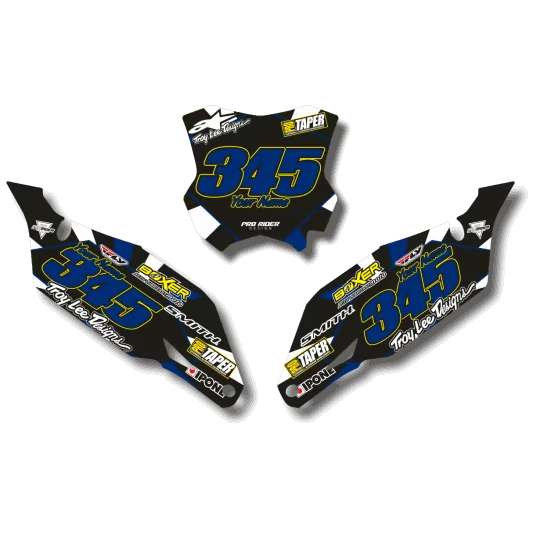 STICKERSET motor Stickerset NUMMERBORDACHTERGRONDEN HUSQVARNA NUMANOR