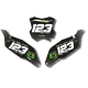 Kit adhesivos moto KIT ADHESIVOS FONDOS DE PLACAS KAWASAKI SUPPLAR