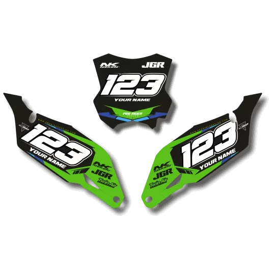 Kit adesivos moto KIT ADESIVOS FUNDOS DE PLACAS KAWASAKI TAIGN
