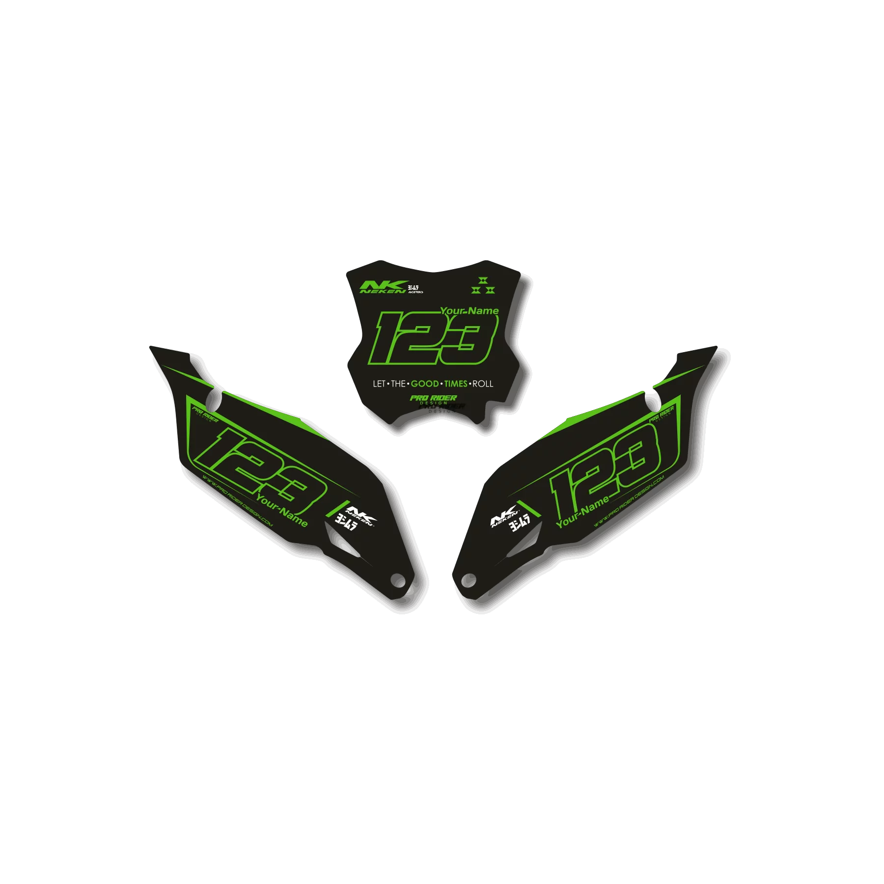Kit adhesivos moto KIT ADHESIVOS FONDOS DE PLACAS KAWASAKI BRETTUN