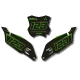 STICKERSET motor Stickerset NUMMERBORDACHTERGRONDEN KAWASAKI BRETTUN