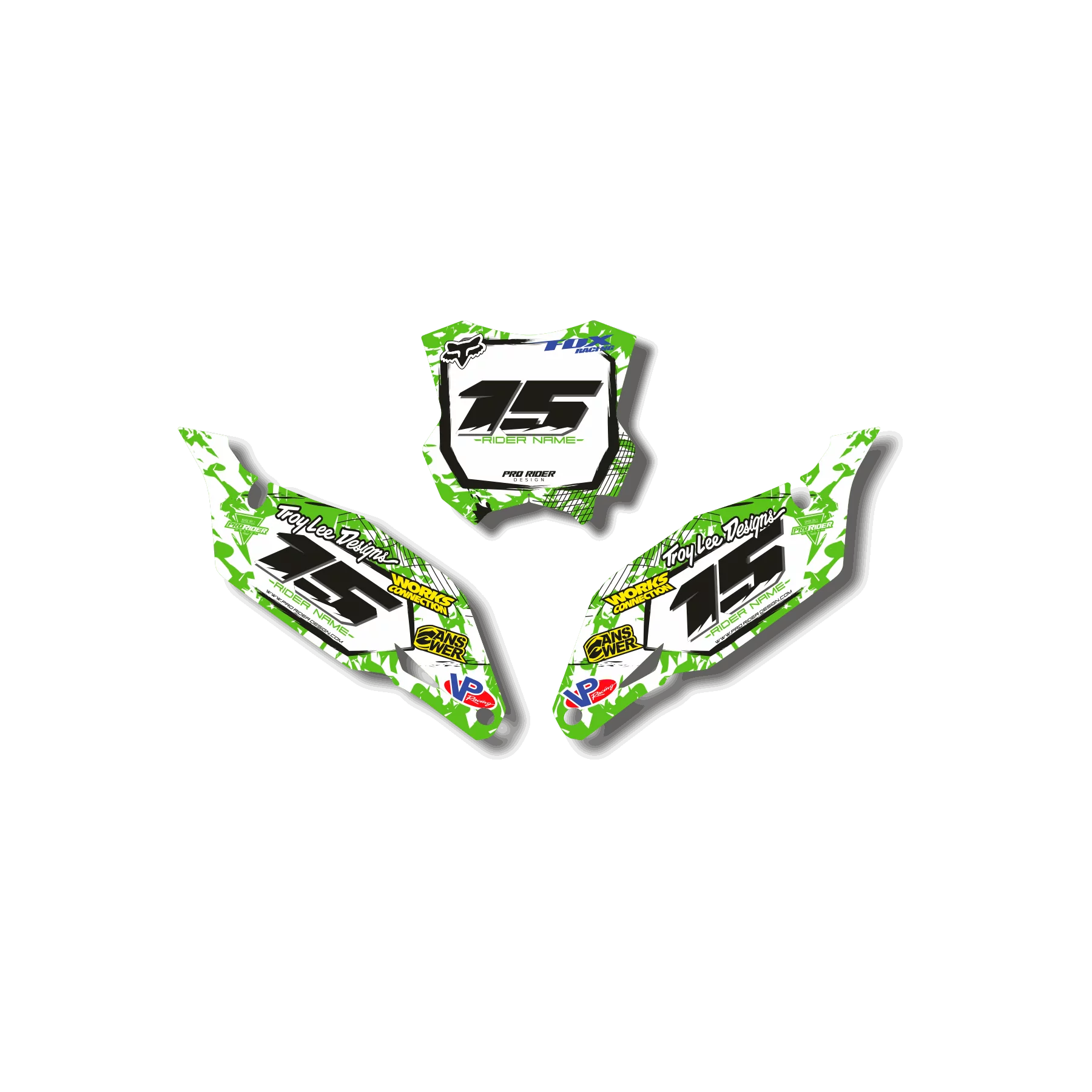Kit adesivos moto KIT ADESIVOS FUNDOS DE PLACAS KAWASAKI CORSIK