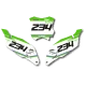 STICKERSET motor Stickerset NUMMERBORDACHTERGRONDEN KAWASAKI LUTTIIR