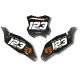 STICKERSET moto STICKERSET NUMMERPLAAT ACHTERGRONDEN KTM FORMALISE