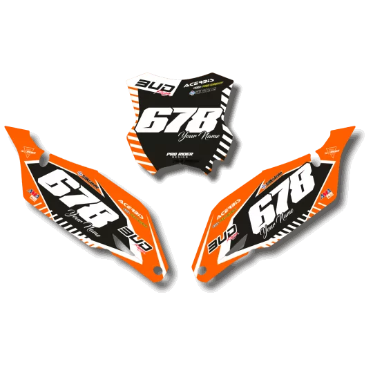 STICKERSET moto STICKERSET NUMMERPLAAT ACHTERGRONDEN KTM SINGLT