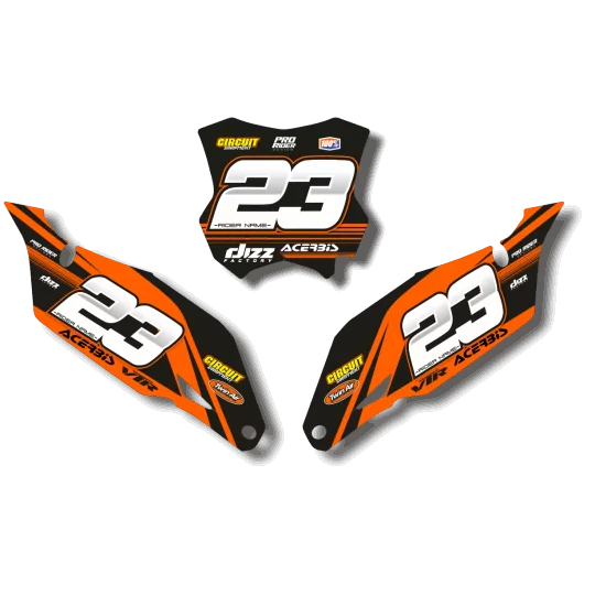 STICKERSET moto STICKERSET NUMMERPLAAT ACHTERGRONDEN KTM SARK