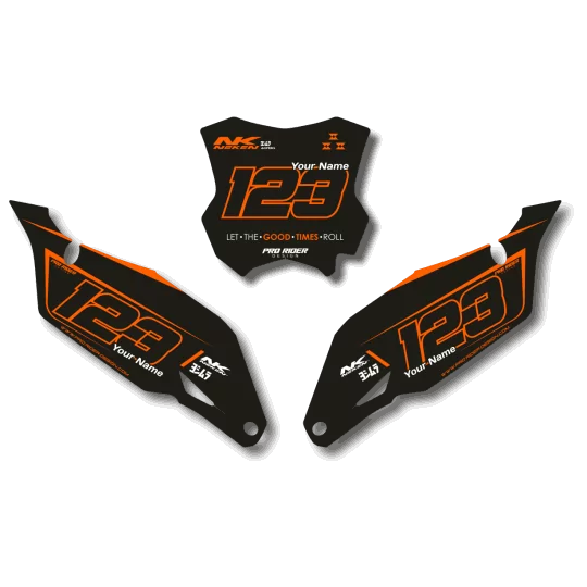 STICKERSET moto STICKERSET NUMMERPLAAT ACHTERGRONDEN KTM PERSPYR