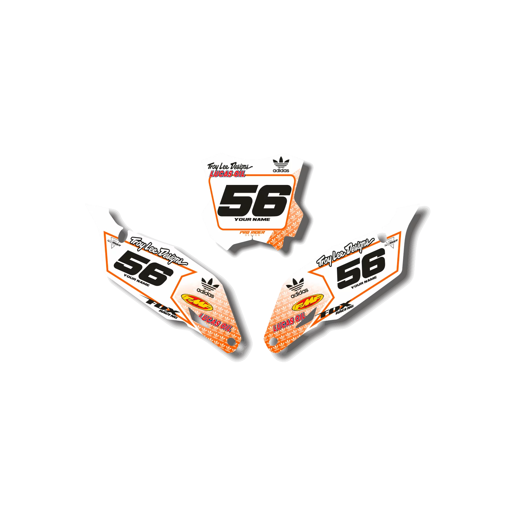 STICKERSET moto STICKERSET NUMMERPLAAT ACHTERGRONDEN KTM BACKILI