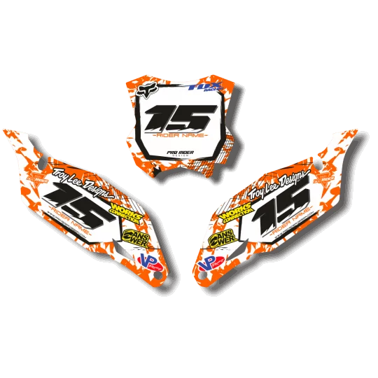 STICKERSET moto STICKERSET NUMMERPLAAT ACHTERGRONDEN KTM CHAYNING