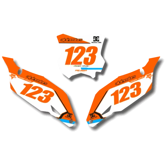 STICKERSET moto STICKERSET NUMMERPLAAT ACHTERGRONDEN KTM STEPNI