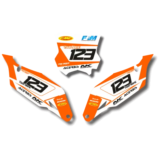 grafiche moto GRAFICHE FONDI TARGA KTM KABUT