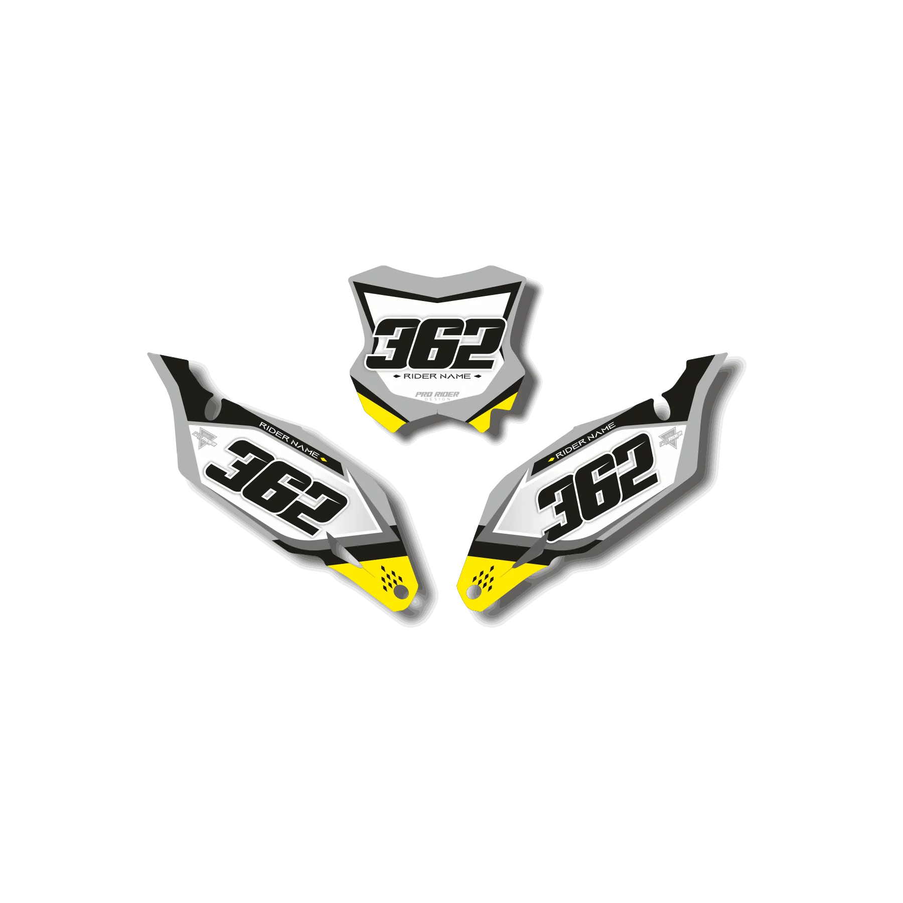 STICKERSET moto STICKERSET NUMMERPLAAT ACHTERGRONDEN SUZUKI ANEMON