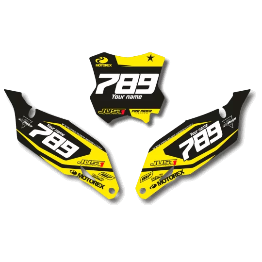 STICKERSET motor STICKERSET NUMMERPLAATACHTERGRONDEN SUZUKI KODA