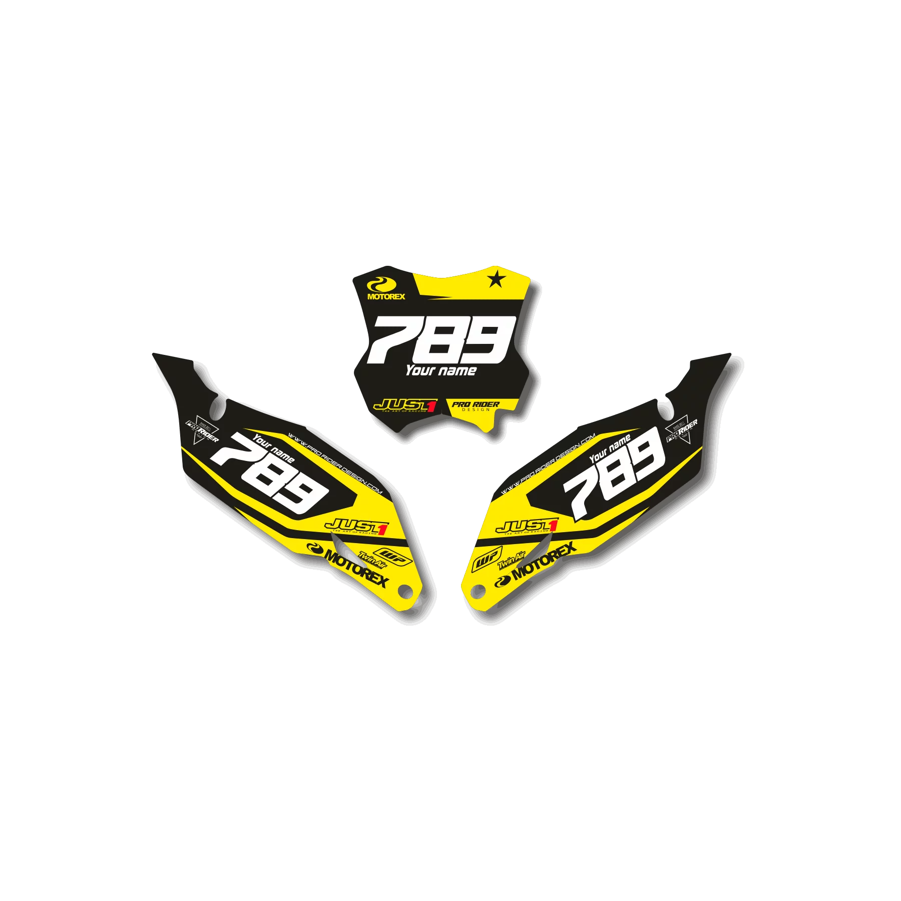 STICKERSET motor STICKERSET NUMMERPLAATACHTERGRONDEN SUZUKI KODA