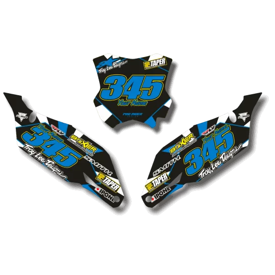 STICKERSET moto STICKERSET NUMMERPLAAT ACHTERGRONDEN TM BURFURD