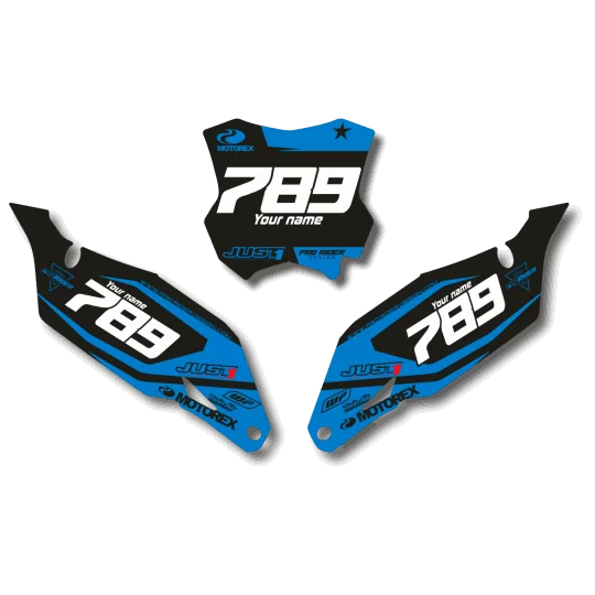 STICKERSET moto STICKERSET NUMMERPLAAT ACHTERGRONDEN TM BERDCALL